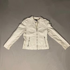 Women’s Express Leather Jacket White